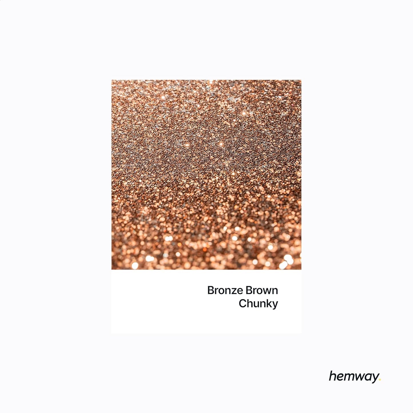 Hemway Polyurethane & Epoxy Resin Glitter 100g / 3.5oz Metallic Crystal Flake Additive for Flooring Jewelry Tumblers Glass Pigment - Chunky (1/40" 0.025" 0.6mm) - Bronze Brown