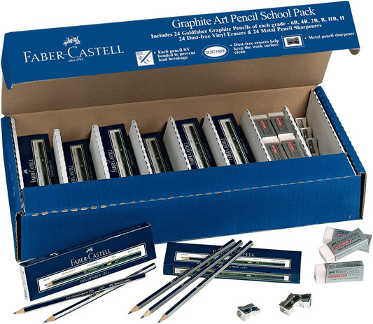 Faber-Castell Goldfaber Sketching Pencil Set - School Pack, Set of 144