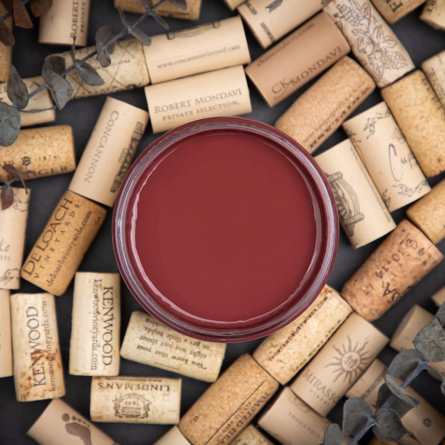 Dixie Belle Paint Company Chalk Finish Furniture Paint - Muscadine Wine (4oz) - Matte Red Wine Chic Chalk Mineral DIY Furniture Paint