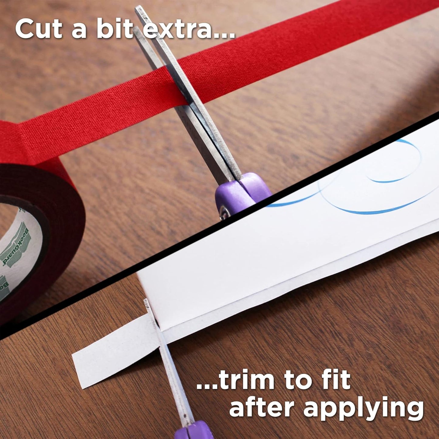 BookGuard 0.75 inch Premium Bookbinding Repair Cloth Tape, 15 Yard Roll, Red