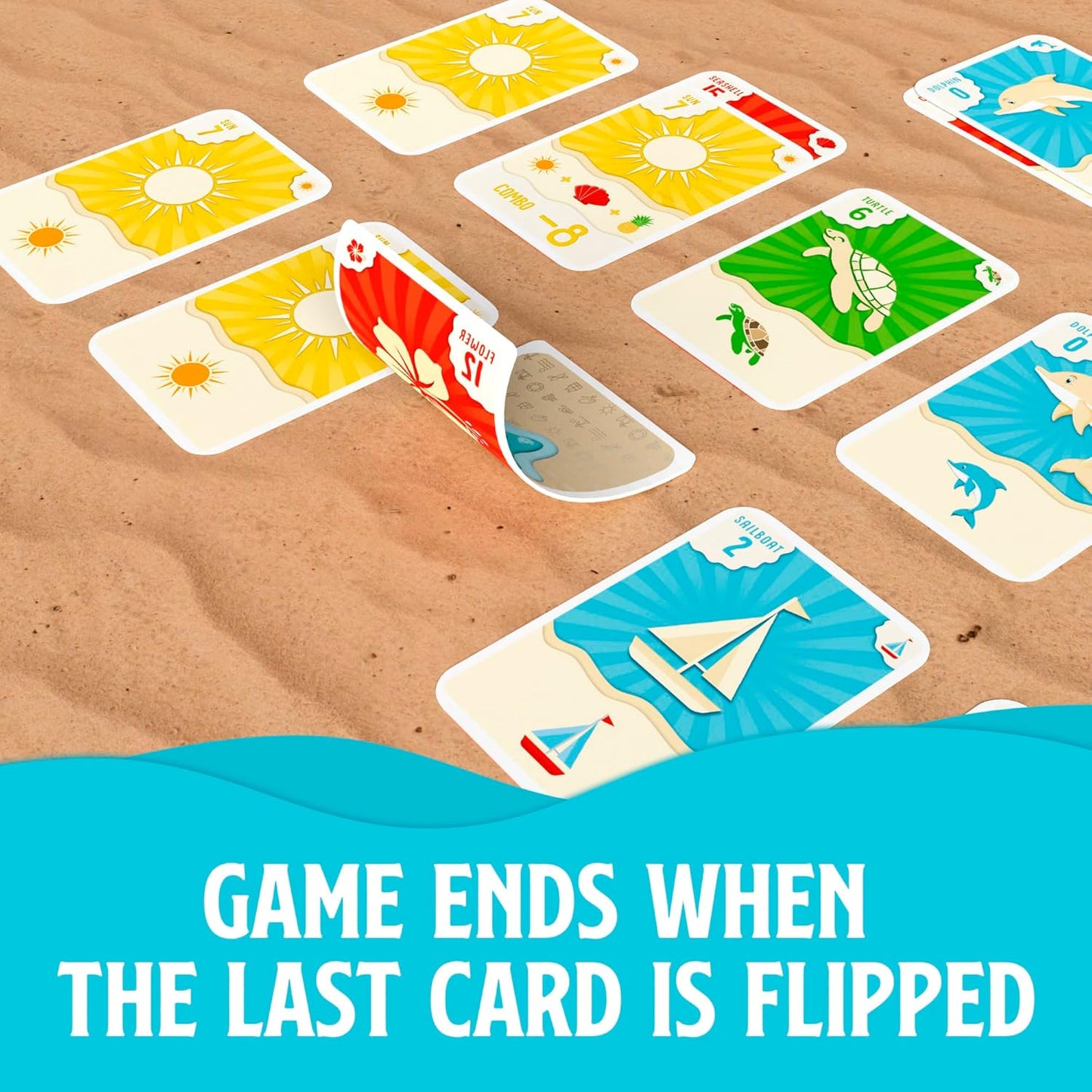 Ripple Card Game - Match, Stack, and Collect Combos on Your Beach. Easy to Learn and Fun for Kids, Teens, & Adults.