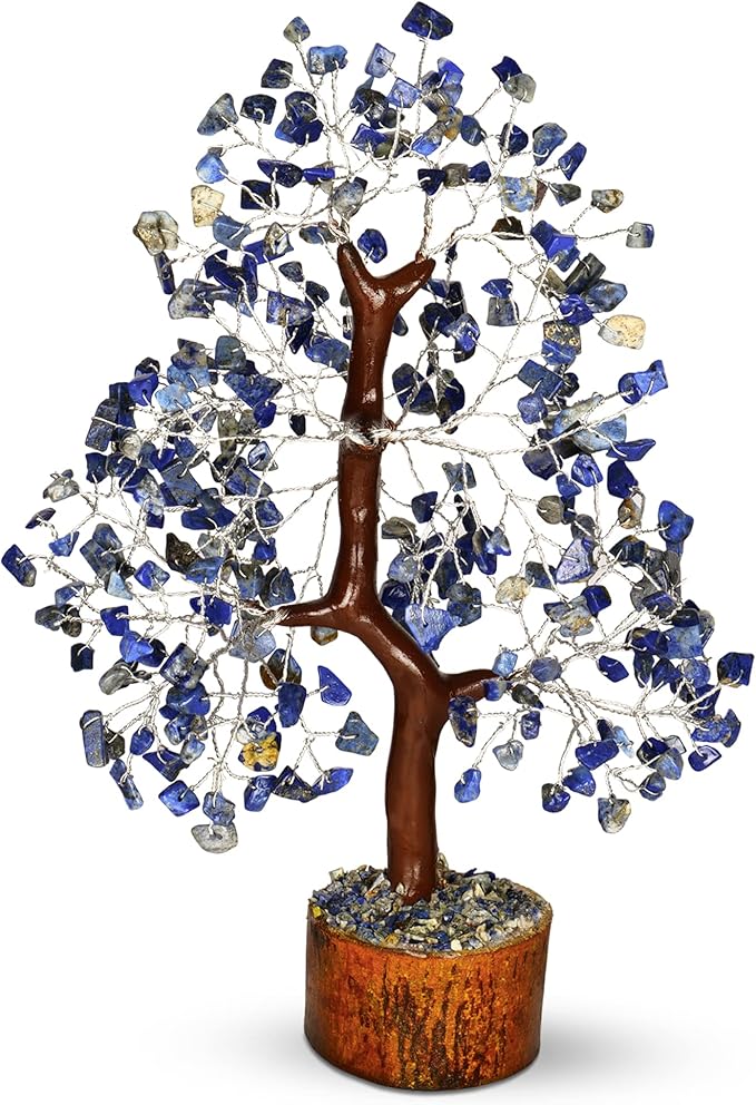 PYOR Lapis Lazuli, Crystal Tree, Stones and Crystals, Reiki Gifts, Positive Energy Crystals, Blue Office Decor, House Warming Gifts, Lapis Lazuli Crystal Stone Tree, Feng Shui, Office Desk Decor