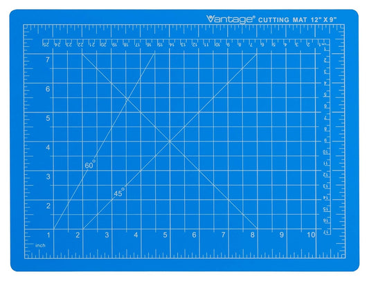 Dahle Vantage 10690 Premium Self-Healing Cutting Mat, 9"x12", 1/2" Grid, 5 Layers for Max Healing, Perfect for Crafts & Sewing, Blue