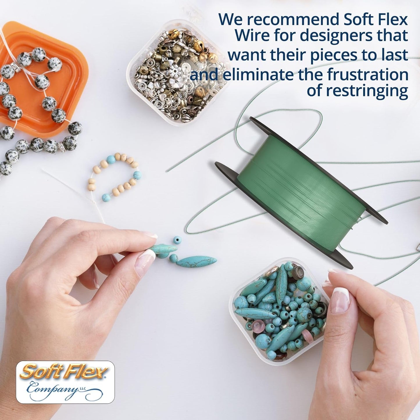 Soft Flex 49 Strand Beading Wire - Medium 0.19 Diameter - 100 Feet Nylon Design Wire