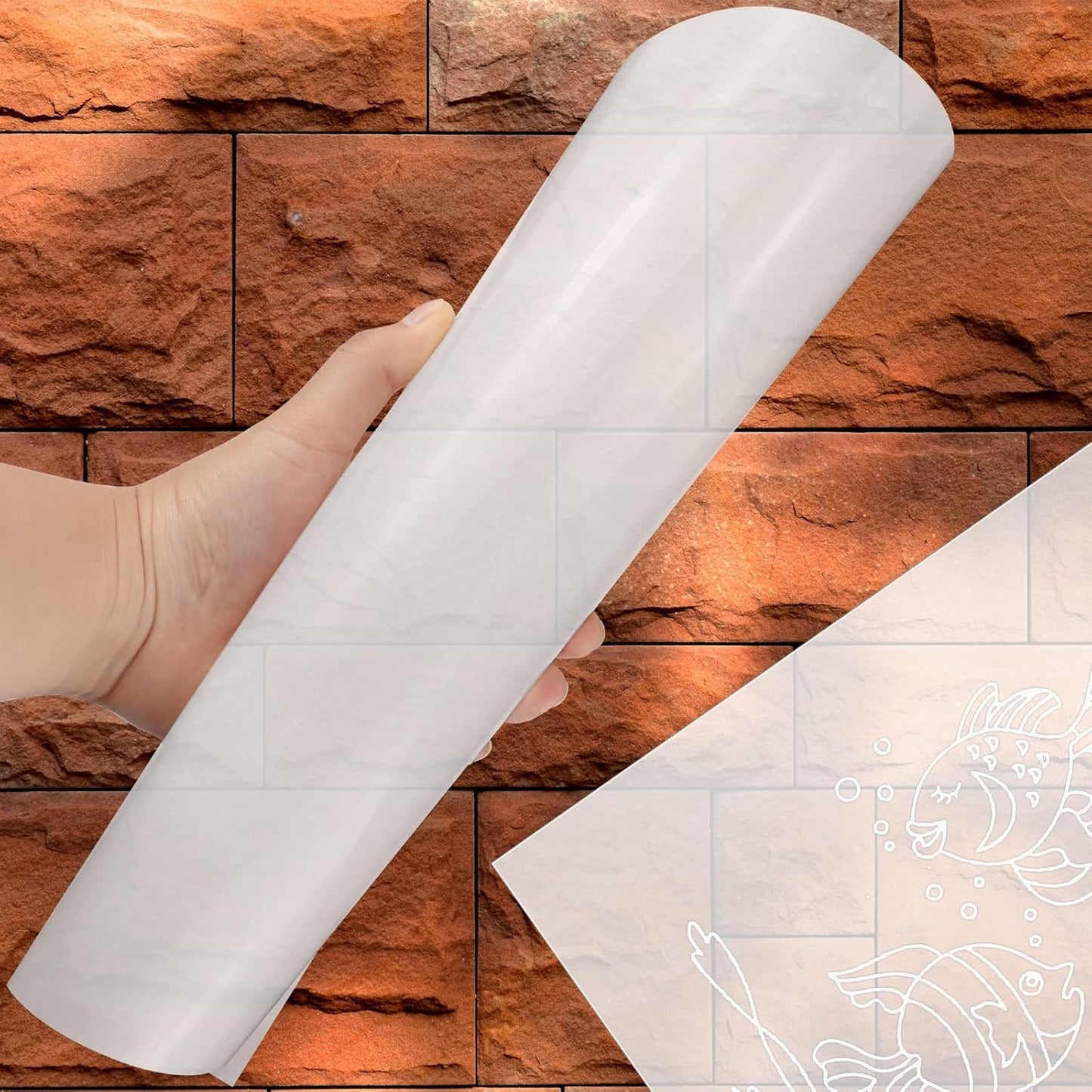 FSWCCK 25 Pcs 10mil 12 x 12 Inch Milky Translucent PET Blank Stencil Sheets, Mylar Sheets for Stencils, Template Plastic for Quilting Mylar Stencils, Laser Cutting, Gyro-Cut Tool Template Material