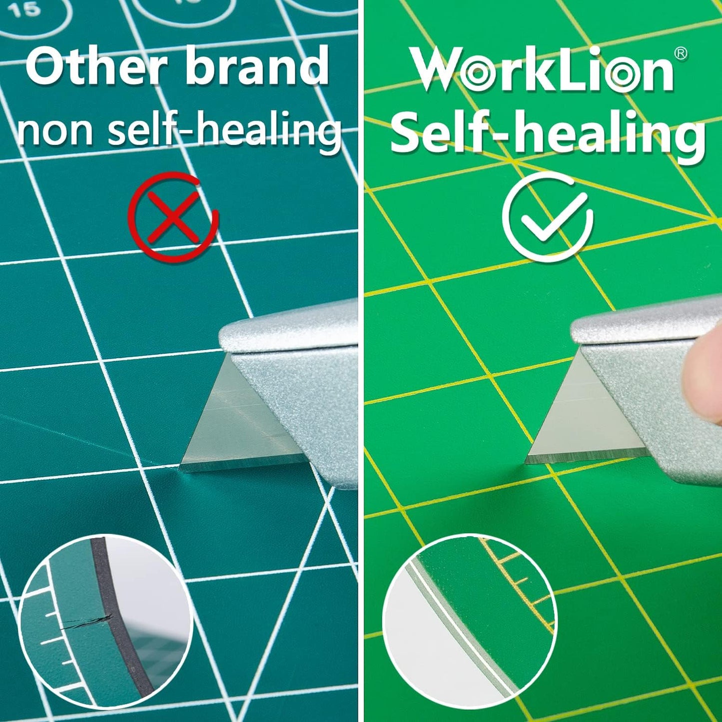 worklion self healing cutting mat 36" x 48" for sewing,fabric cutting,rotary cutting,5-layer non-slip as desk top for Scrapbooking & Quilting & Sewing & Arts & Crafts Project……