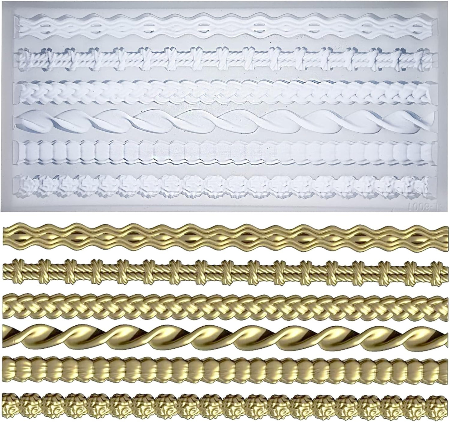 Trimming Ornaments Mold for Polyclay Air Dry Clay Plaster