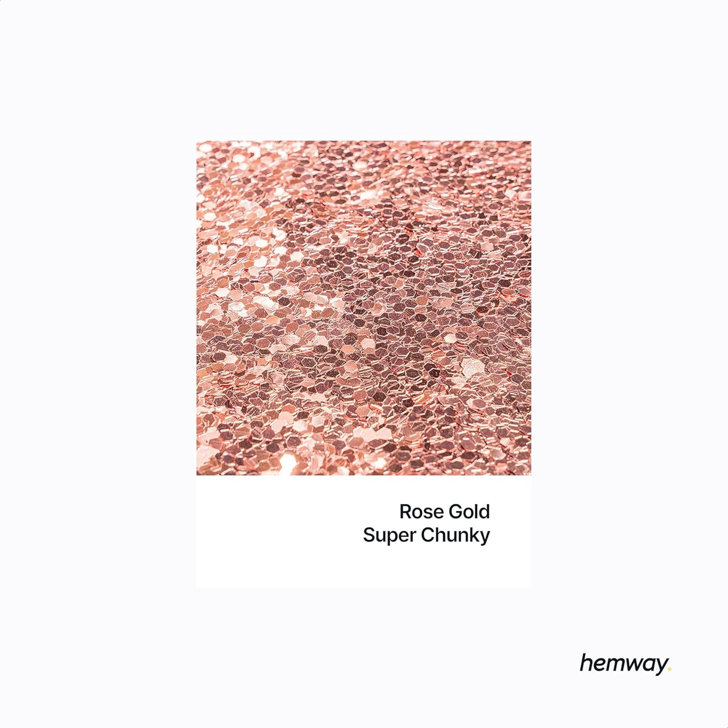 Hemway Glitter for Resin 100g Rose Gold Metallic Crystals for Epoxy Craft Super Chunky Flakes Tumblers Wax Melt