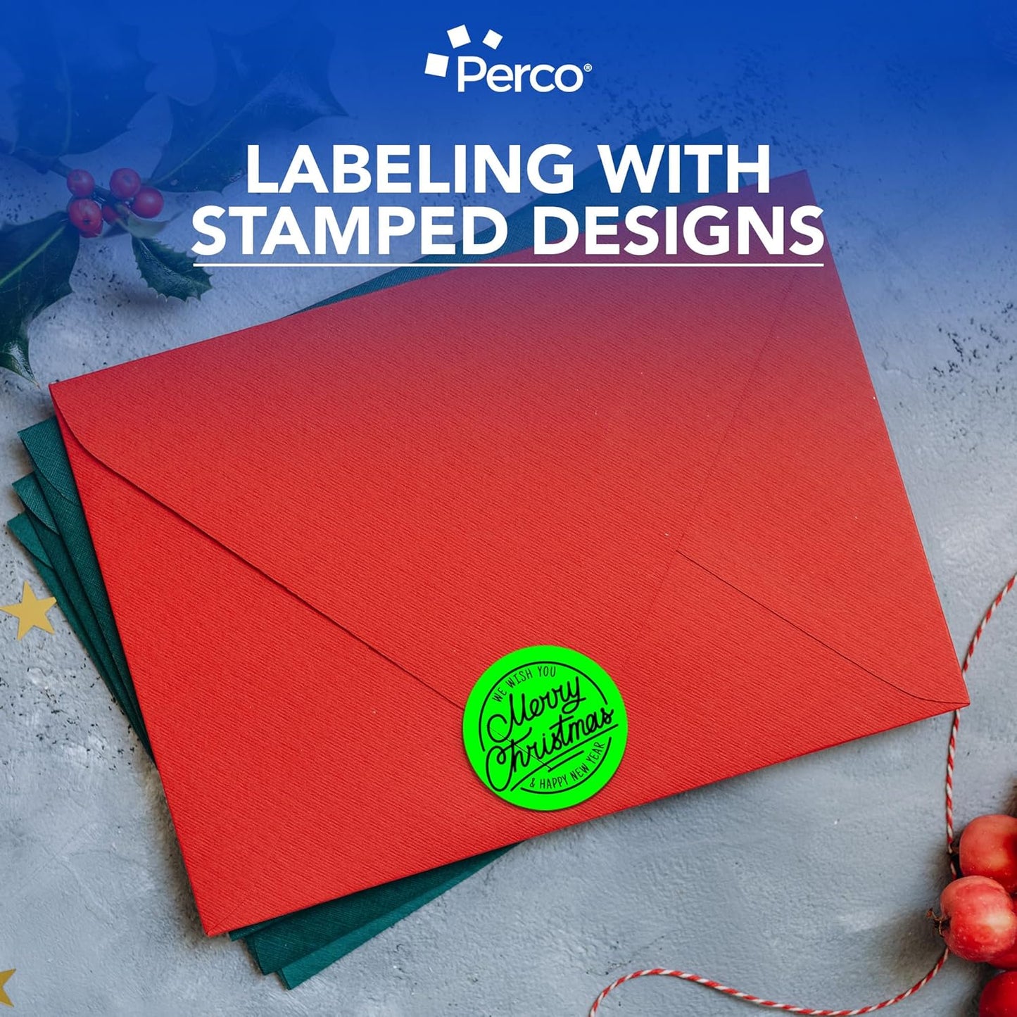 Perco Fluorescent Green 3-Inch Round Circle Dot Sticker Labels with Easy Peel Perforation - 500 Labels per Roll - Strong Adhesion, Vibrant Colors for Organizing, Crafting & More - Made in USA