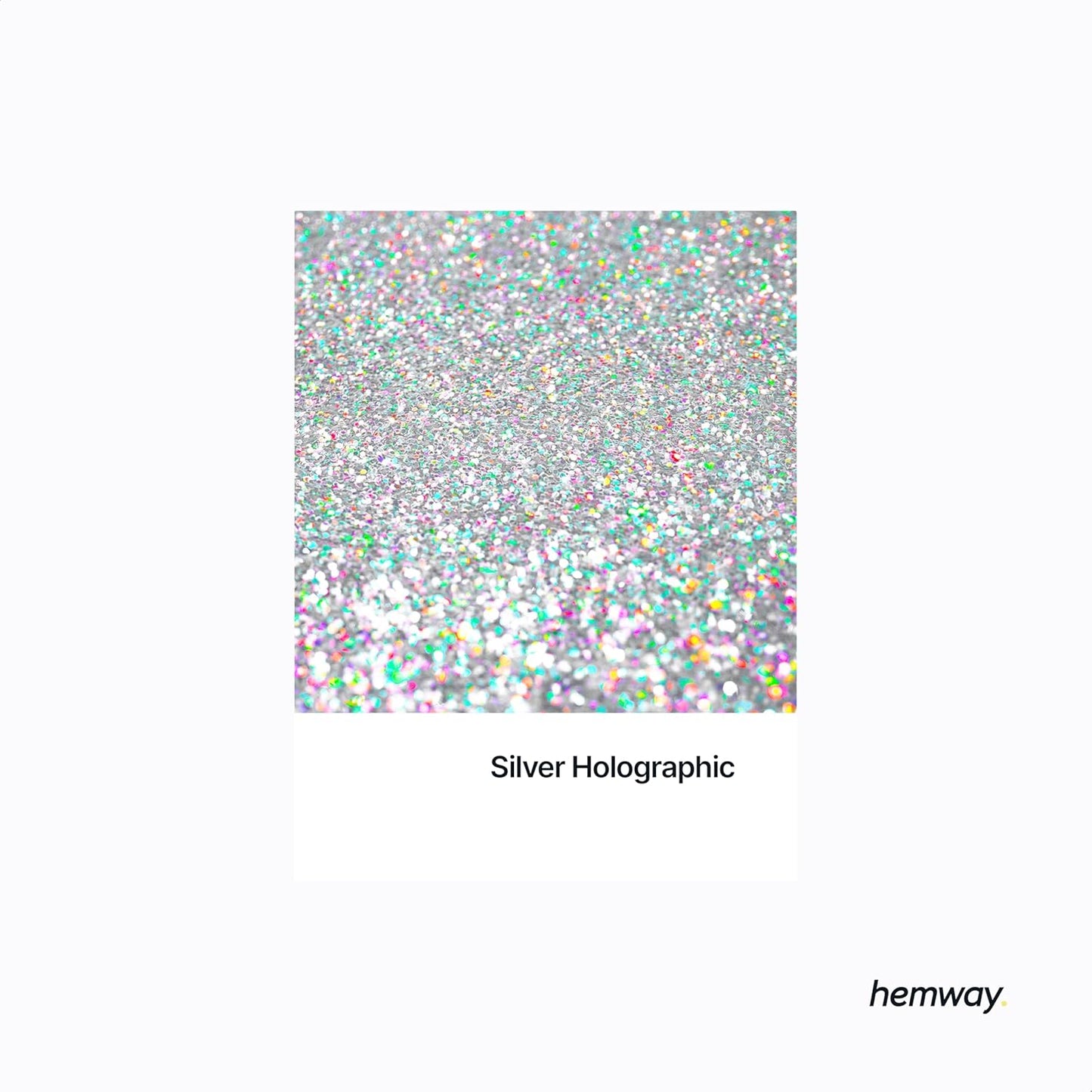 Hemway Glitter Grout Additive add Sparkle to Mosaic Tiles, Bathrooms, Wet Rooms, Kitchens, Tiled Based Rooms and Cement Based Grouts 100g / 3.5oz - Silver Holographic