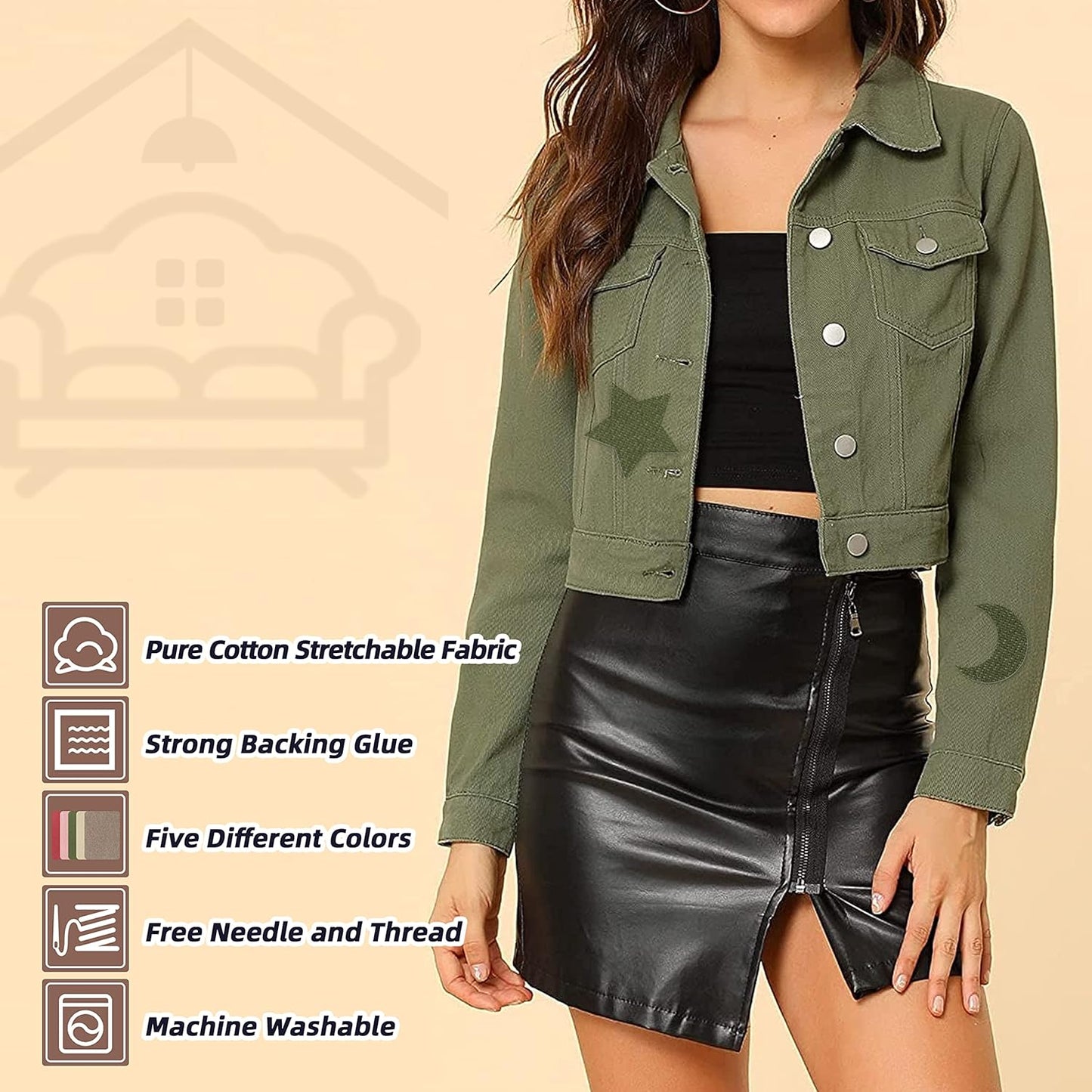 KING MOUNTAIN Iron-on Repair Patch 20 Pcs Pack,Denim Patches for Jeans Kit 3" by 4-1/4", 100% Cotton Denim Iron-on Repair Patch,Jeans and Clothing Repair and Decoration Kit (Five Color 2.0)