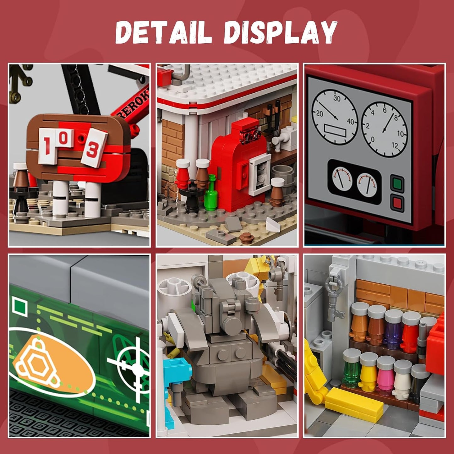 Rocket Gas Station Building Blocks Set, MOC Rocket Architecture Toy Model Kit for Collectors, Compatible with Lego for Adults, Gift Idea for Kids & Teens Boys 8-14 (1526 PCS)