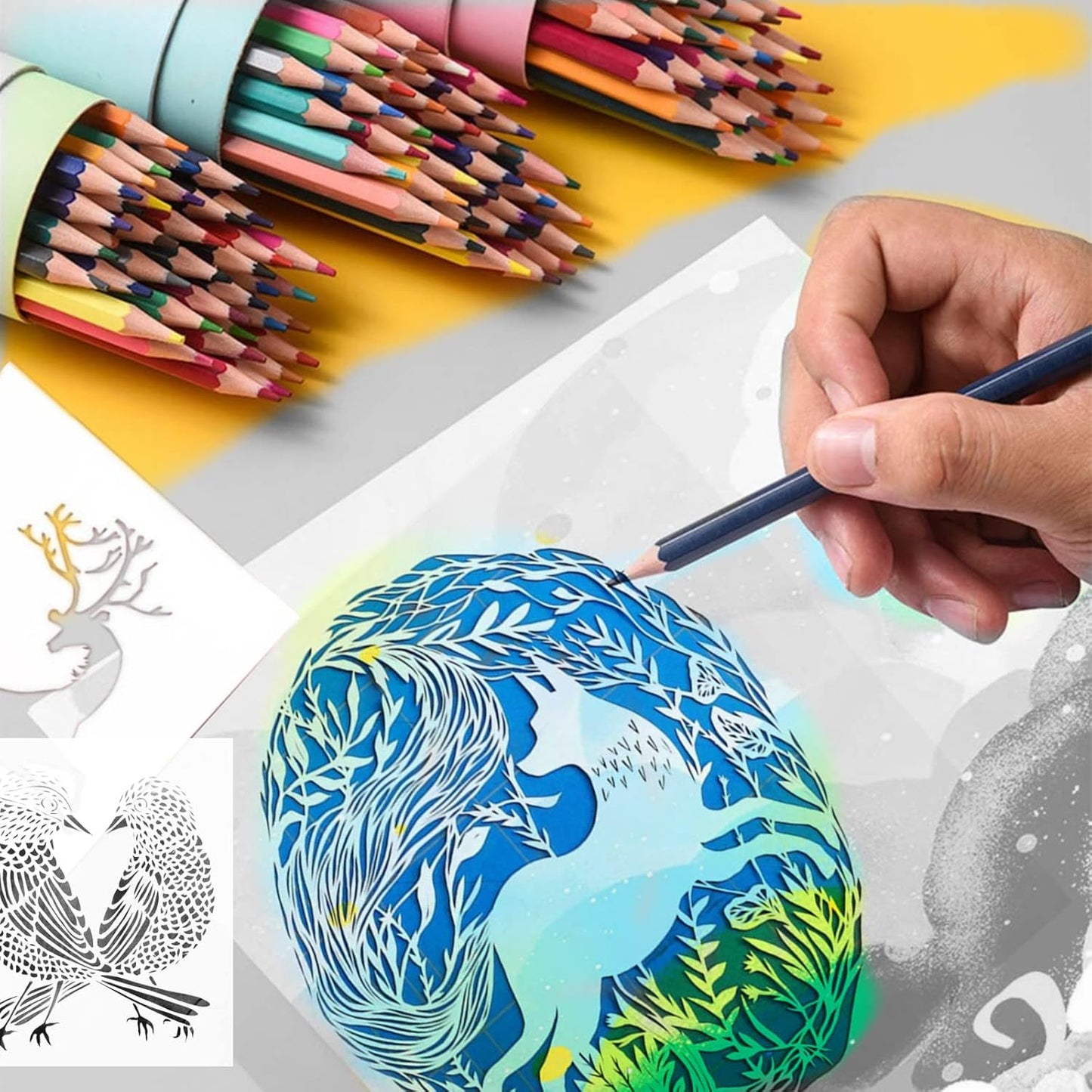 12-Pack 7.5mil 12×12" Blank Stencil Sheet for Laser Cutting, Transparent PET Stencil Tools and Machines Template Material