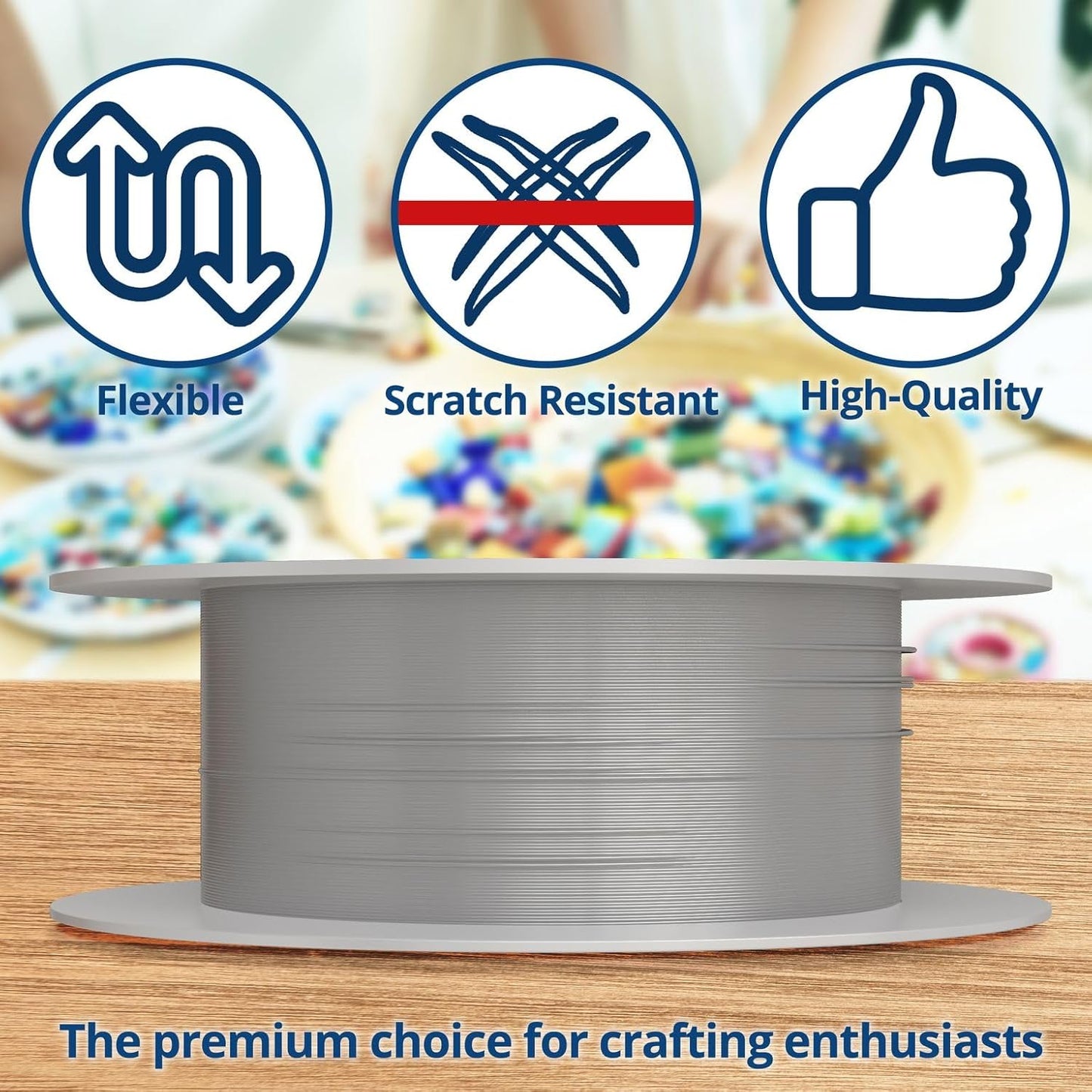 Soft Flex 49 Strand Beading Wire - Heavy 0.24 Diameter - 10 Feet Nylon Design Wire