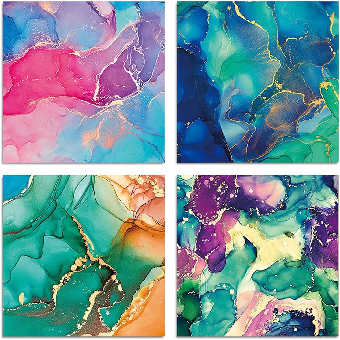 YASMEN Scrapbook Paper Pad 6×6, Marbled Pattern Watercolor Paper, 24 Sheets Single-Sided Colorful Cardstock Paper, Craft Card Making Paper Pack Scrapbooking Journal Supply Designer Art Paper Pad