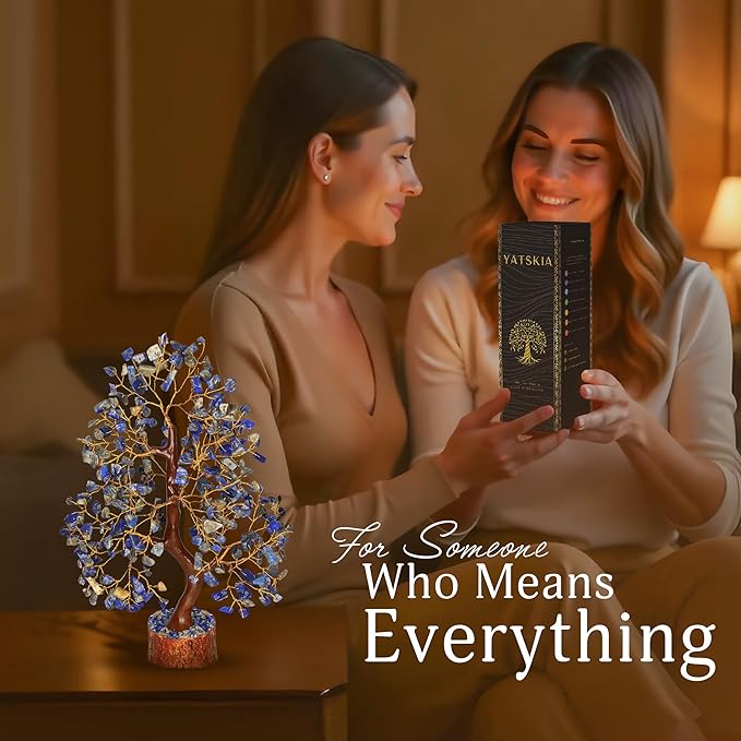 Lapis Lazuli - Chakra Tree, Lapis Lazuli Tree, Lapis Gem, Artificial Trees, Tree of Life, Stone Tree, Gem Stone Decor, Crystal Tree for Positive Energy, Holistic Gifts for Women