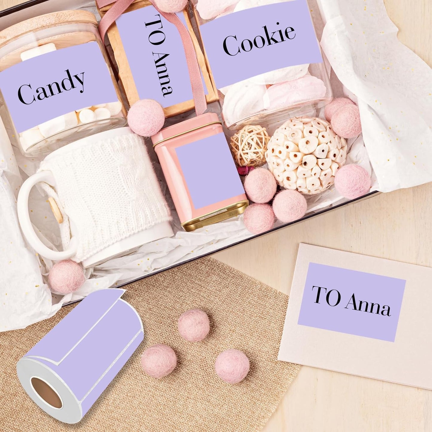 STARLIBOO 3x2 inch Direct Thermal Label Stickers for Barcode, Address, Compatible with Rollo Label Printer & Zebra Desktop Printers (Purple)