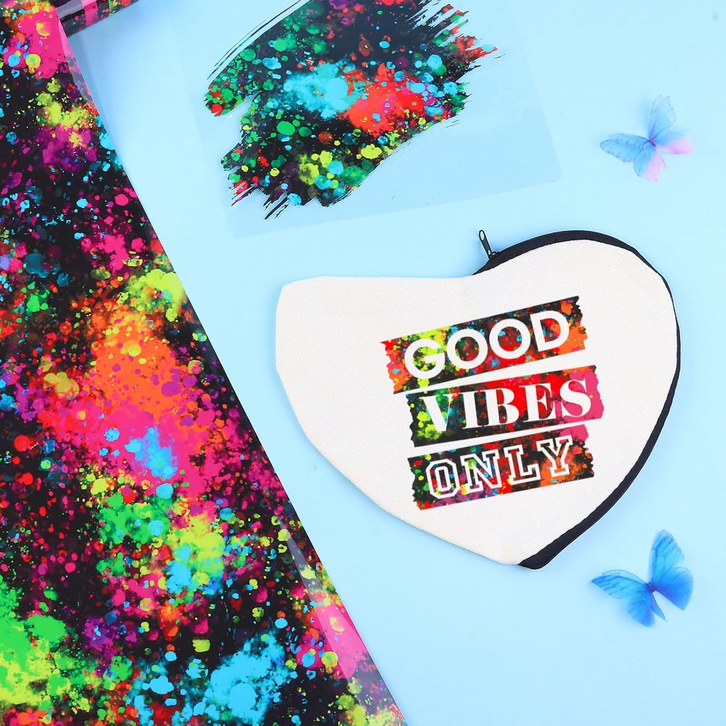 Tintnut Splash Heat Transfer Vinyl Roll - 12" x 5ft Mutilcolor Watercolor Ink Patterned HTV Splatter Iron On Vinyl DIY T-Shirts Hats Clothes Canvas Bags