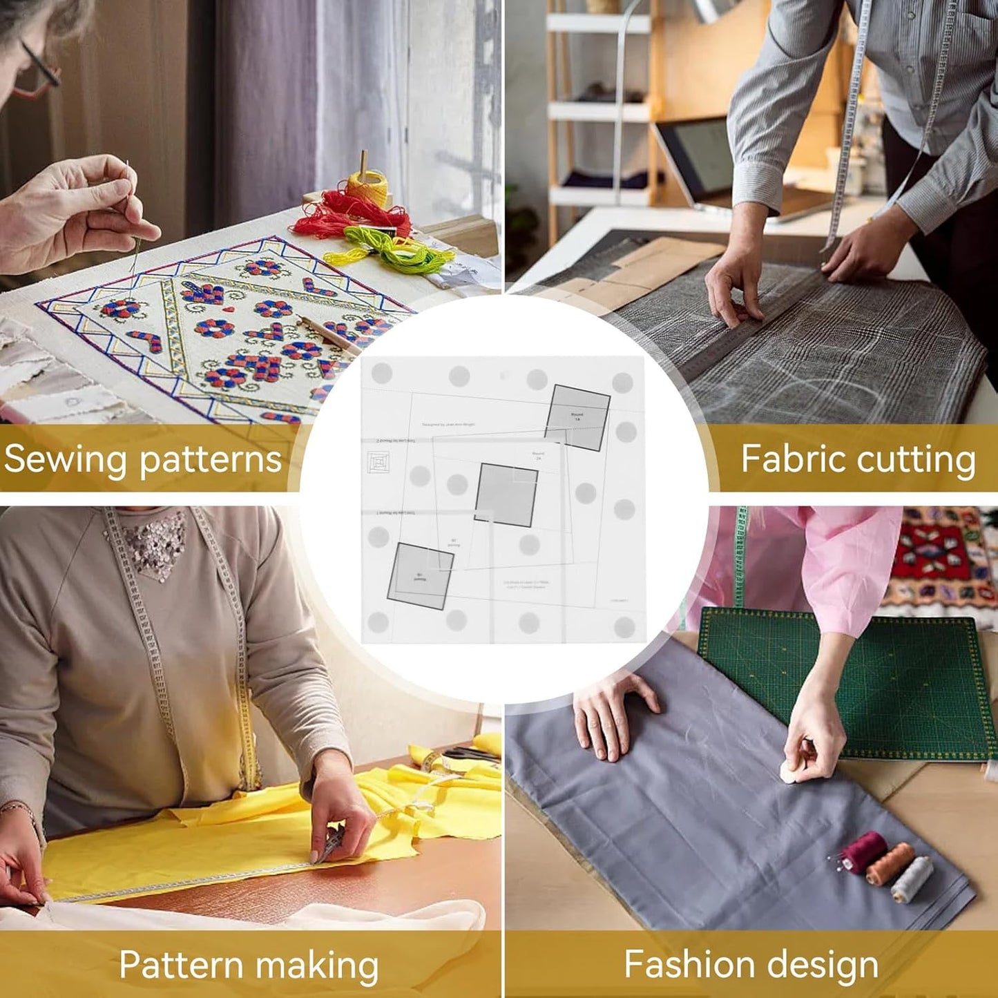 Sewing Rulers, Quilting Rulers Quilting Rulers Curvy Log Cabin Trim Tool Finished Blocks Quilting Template Patchwork Sewing DIY Ruler Quilting Rulers [10 inch]