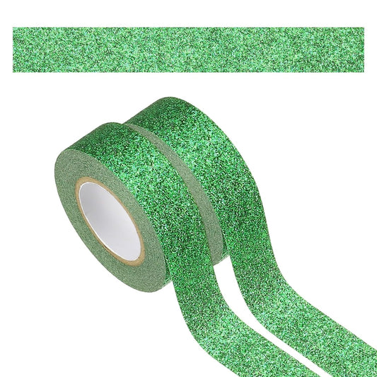 PATIKIL 2 Roll Glitter Paper Washi Tape, Washi Decorative Tape for Crafts, Green