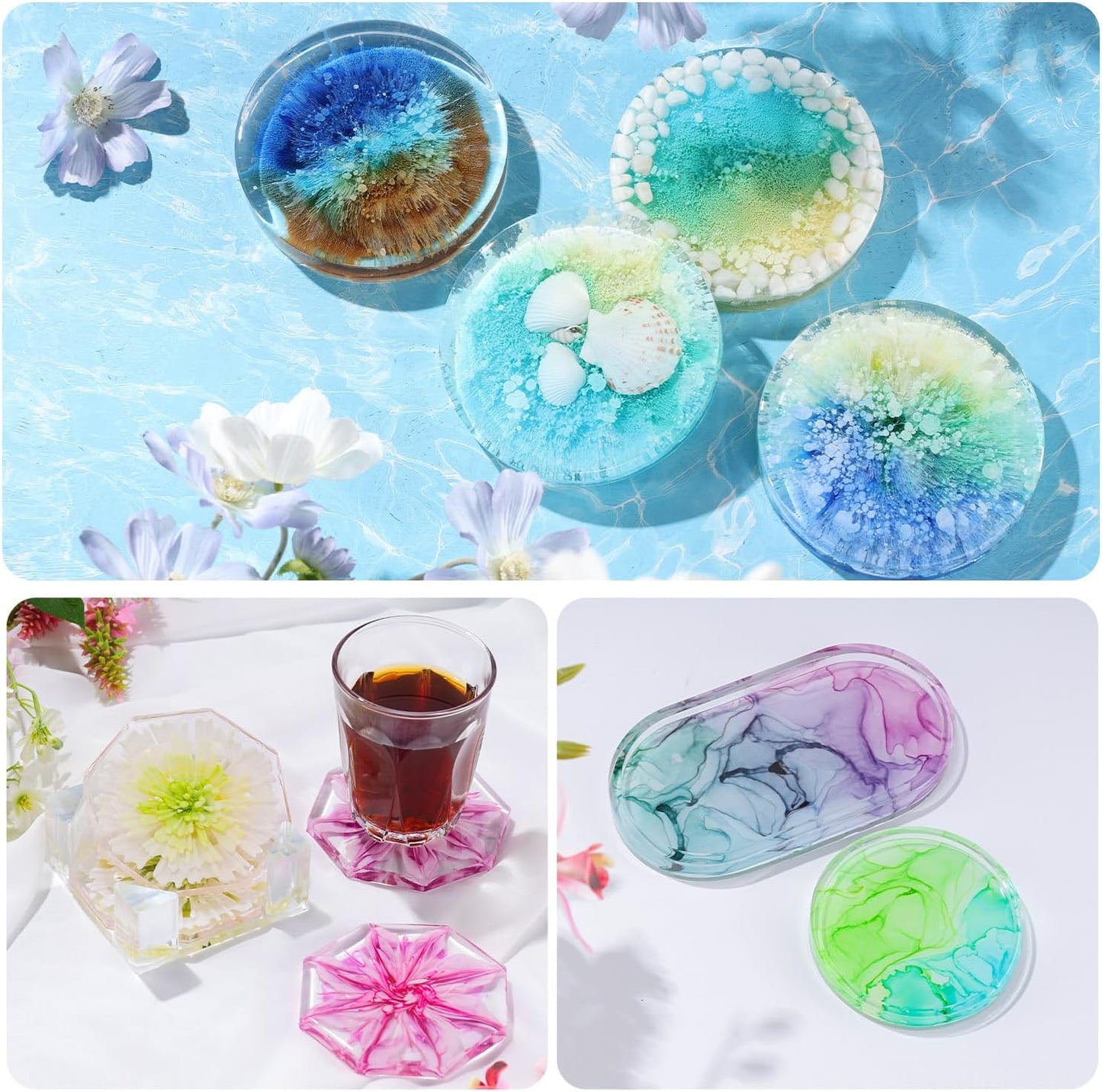 Alcohol Ink for Epoxy Resin LET'S RESIN Concentrated Alcohol Ink Set, 26 Vibrant Colors Alcohol-Based Resin Ink,Alcohol Paint Resin Dye for Resin Art, Tumblers, Resin Epoxy(Each 0.35oz)