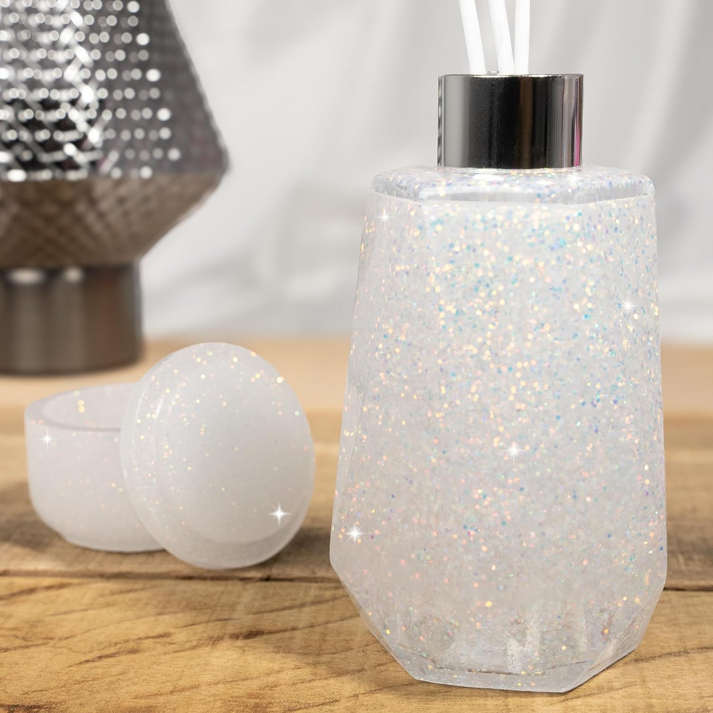 Hemway Polyurethane & Epoxy Resin Glitter 100g / 3.5oz Metallic Crystal Flake Additive for Flooring Jewelry Tumblers Glass Pigment - Extra Chunky (1/24" 0.040" 1mm) - Mother of Pearl Iridescent