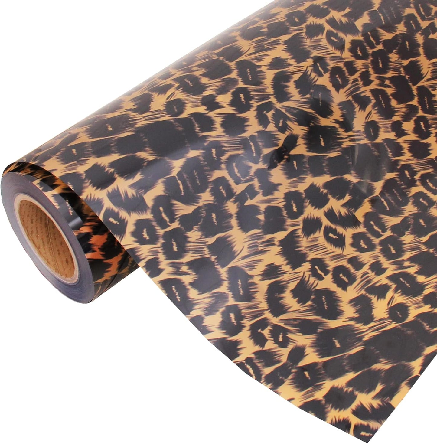 Threadart Metallic Foil Leopard Heat Transfer Vinyl Film | Custom Cut Roll 20" Wide by The Yard | Compatible with Venture Explore and Maker, Silhouette Cameo, & Large Format Cutters