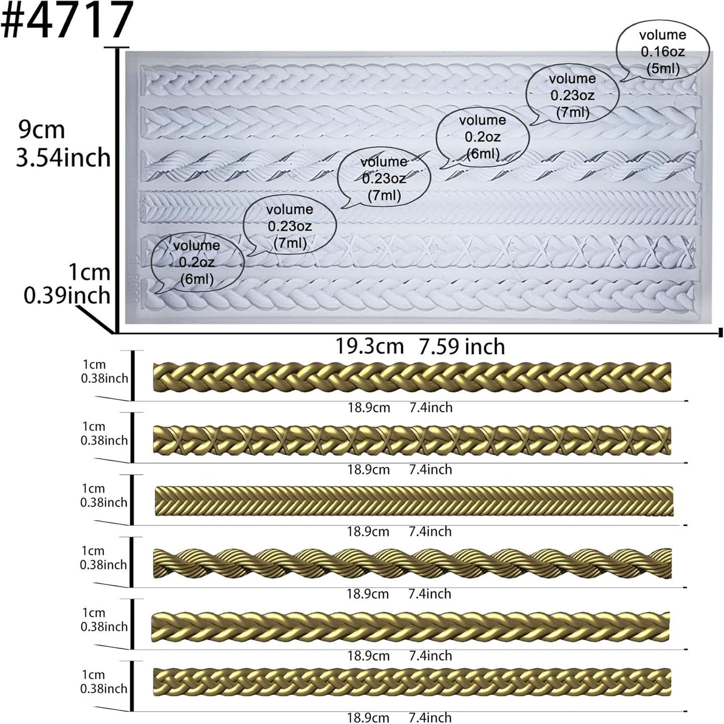 Trimming Mold for Polyclay Air Dry Clay Plaster