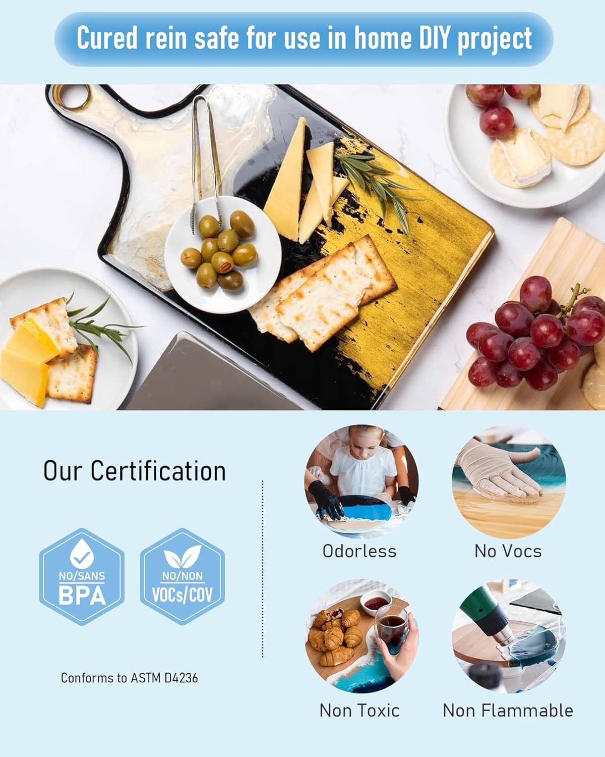 Nicpro UV Resin, 8000g Large Crystal Clear Cure Kit, No Mixing & Quick Curing Transparent Solar Activated Glue for Jewelry Making, Epoxy Resin Molds, Coating and Casting