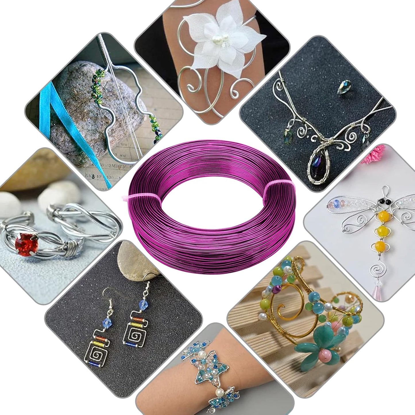 2MM Aluminum Wire - 100 Feet, 12 Gauge, Bendable Anodized Metal for Sculpting, Jewelry Making, Armature Making, Wire Weaving & Wrapping, Crafting