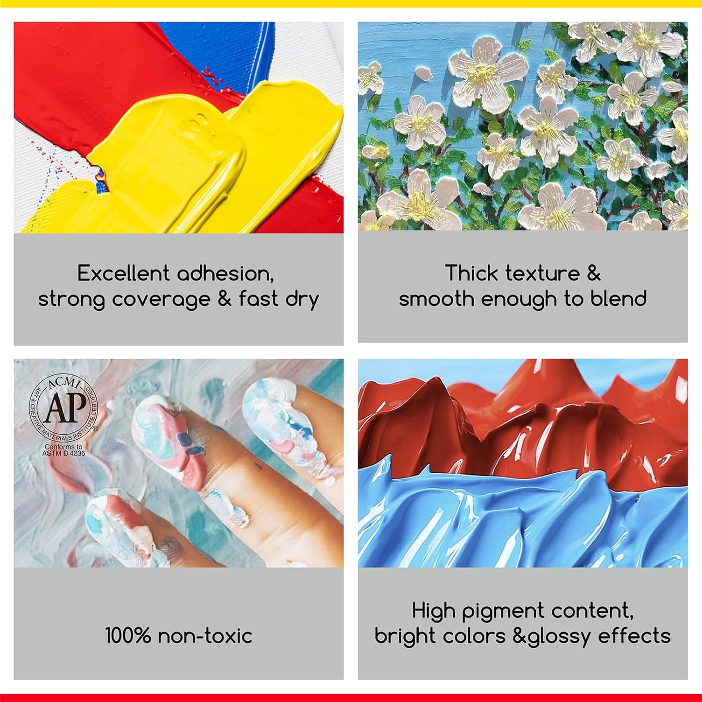 MEEDEN Sap Green Acrylic Paint: 1 L /33.8 oz Heavy Body Gloss Non-Toxic - Thick Art Paints for Canvas Crafts Wood Metal Plastic Wall