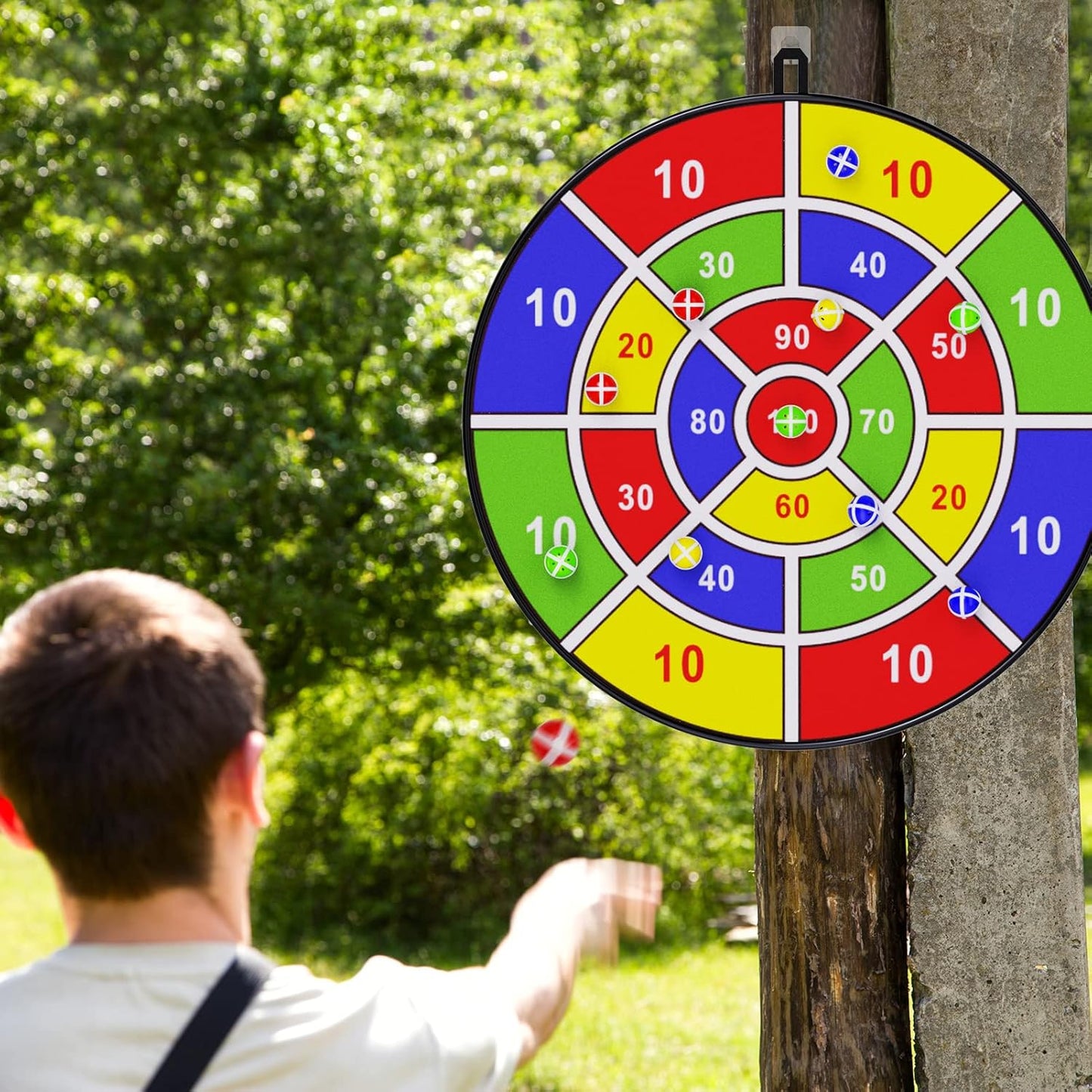 BooTaa 29" Large Dart Board for Kids, Kids Dart Board with Sticky Balls, Boys Toys, Indoor/Sport Outdoor Fun Party Play Game Toys, Birthday Gifts for 3 4 5 6 7 8 9 10 11 12 Year Old Boys Girls