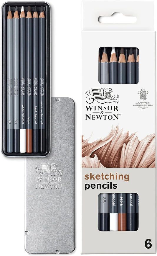 Winsor & Newton Studio Collection Artist Pencils, Sketching Pencils, Set of 6