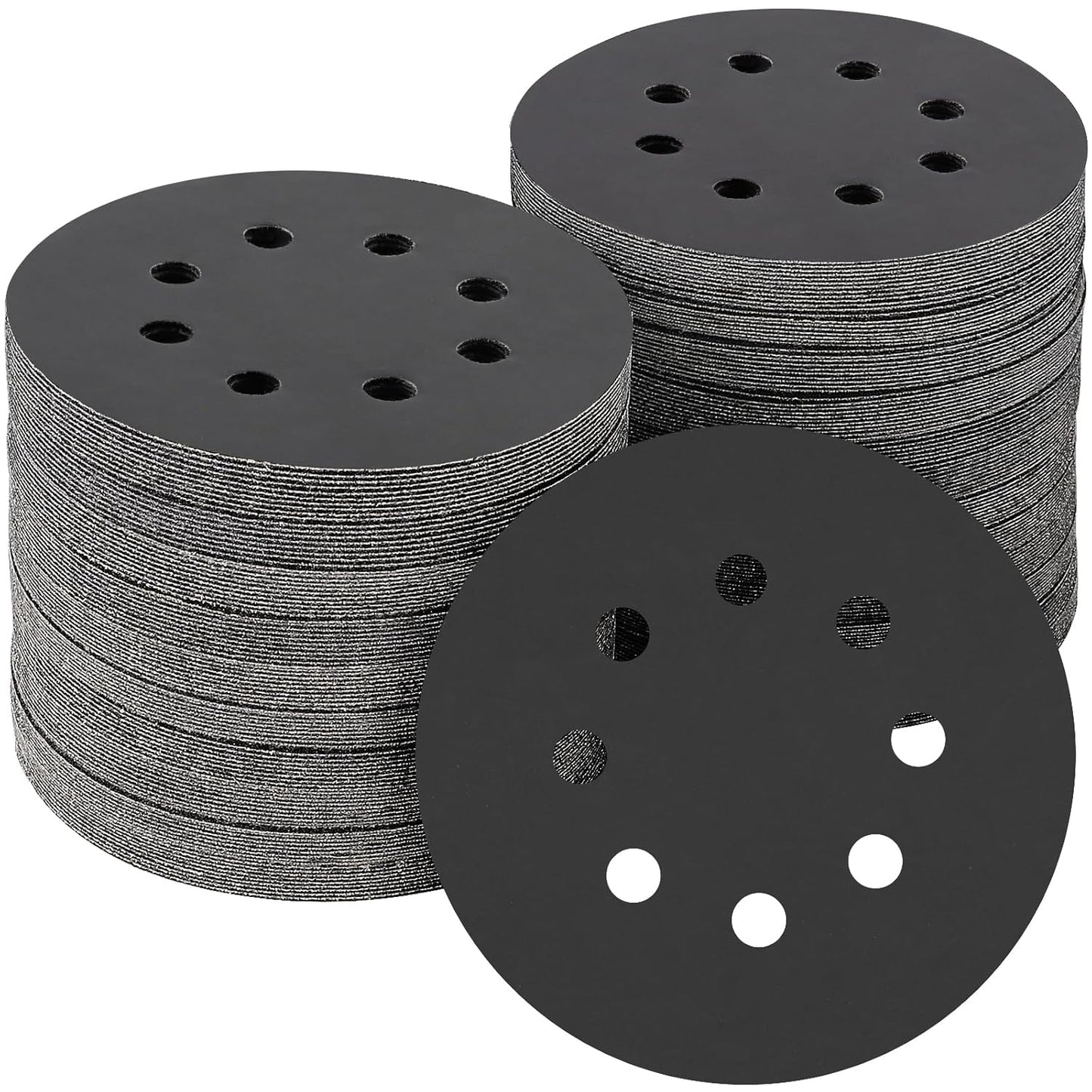 100PCS 5 inch Silicon Carbide Sanding Discs 1500 Grit, Wet Dry Orbital 5 Sander Hook and Loop Sandpaper Disc Ultra Fine Grit, Best for Metal,Automotive Precision Polishing