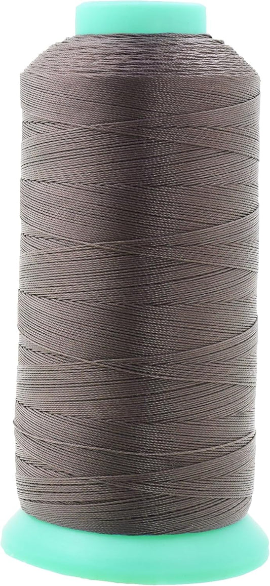 Mandala Crafts Bonded Nylon Thread Taupe Heavy Duty Sewing Threads - 1100 YDs Size 92 280D T90 Tex 90 Thread for Leather Jeans Weaving Outdoor Marine Upholstery Threads