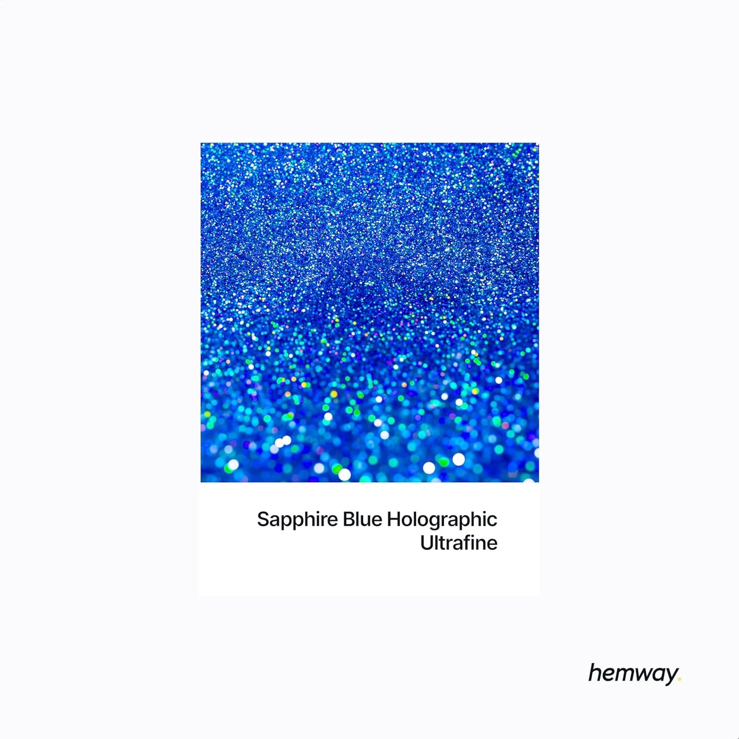 Hemway Polyurethane & Epoxy Resin Glitter for Arts, Crafts, Tumblers, Flooring, Woodwork, Decorating and Resin Projects 100g - Sapphire Blue Holographic