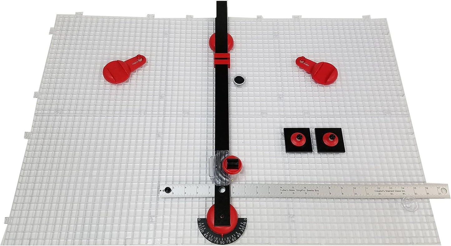 Creator's Ultra Beetle Bits Everything Glass Cutting System - Complete with 6-Pack Waffle Grids and Push Button Flying Beetle Glass Cutter Included - Made in The USA
