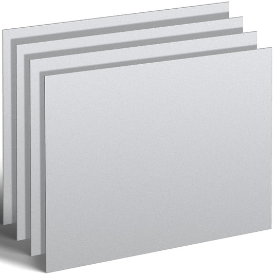 Hicarer 4 Pcs Mild Steel Sheet Cold Rolled 18 Gauge Metal Plate Weldable Metal Sheets for Professional Industrial DIY Use, Clean Surface Easy to Weld (9" X 12")