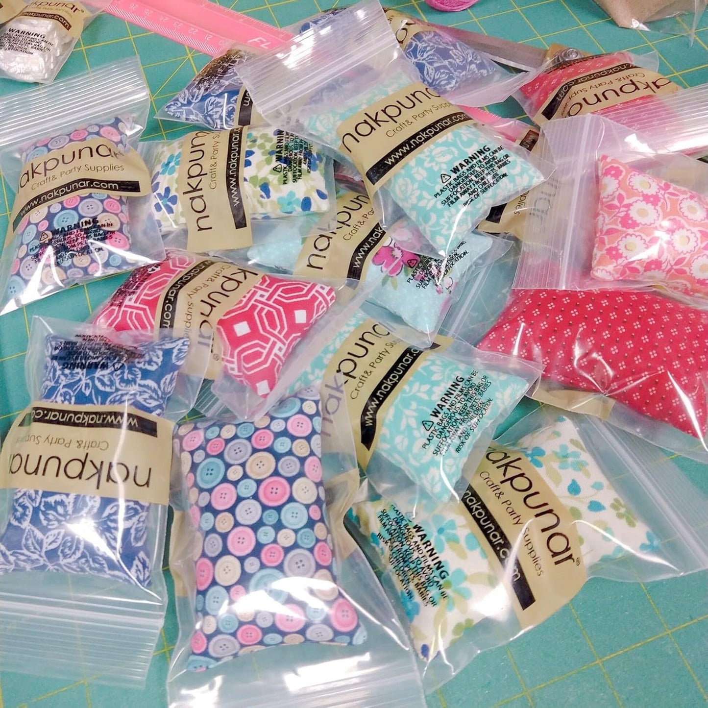 Emery Pincushion for Sewing - Filled with Abrasive Emery Sand - Handmade in USA (2"x3", Pastel Floral on White)