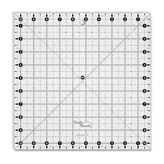 Non-Slip Square Quilt Template Ruler (10.5" x 10.5")