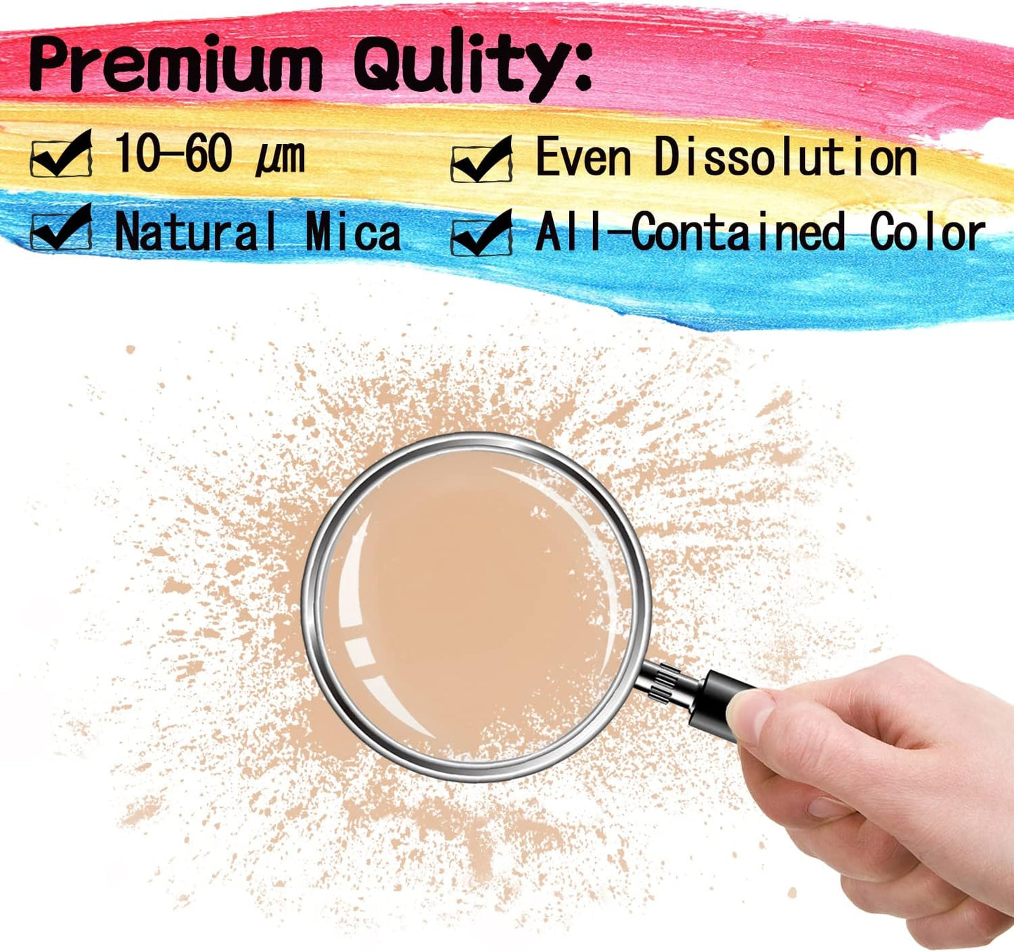 Mica Powder - 60g Mica Powder for Epoxy Resin - Pearl Pigment Powder Dye for Resin/Eye Shadow/Soap Making/Nails/Bath Bombs etc. (Champagne Gold)