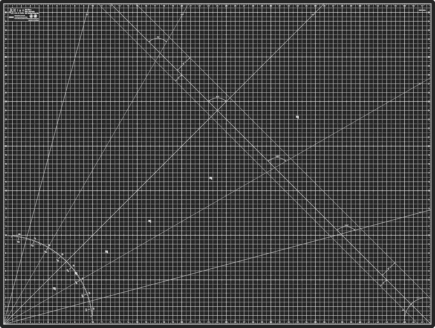 Elan Cutting Mat A0 Black & Taupe, Extra Large Self Healing Cutting Mat 36 x 48 Inch, 5-Ply Craft Board Black, Hobby Board for Crafts 36x48 Inch