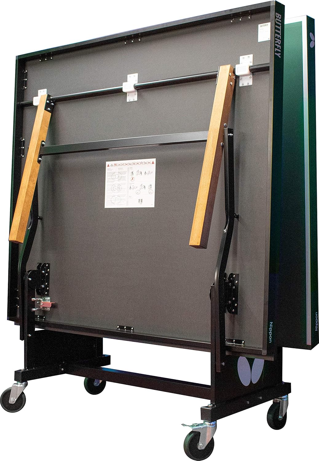 Butterfly Nippon 22 Ping Pong Table—Indoor Rollaway Table Tennis Table—Built Like A Tank—for Tournament, Club, Home Game Room, Institution—Professional Ping Pong Net Included—Playback Option