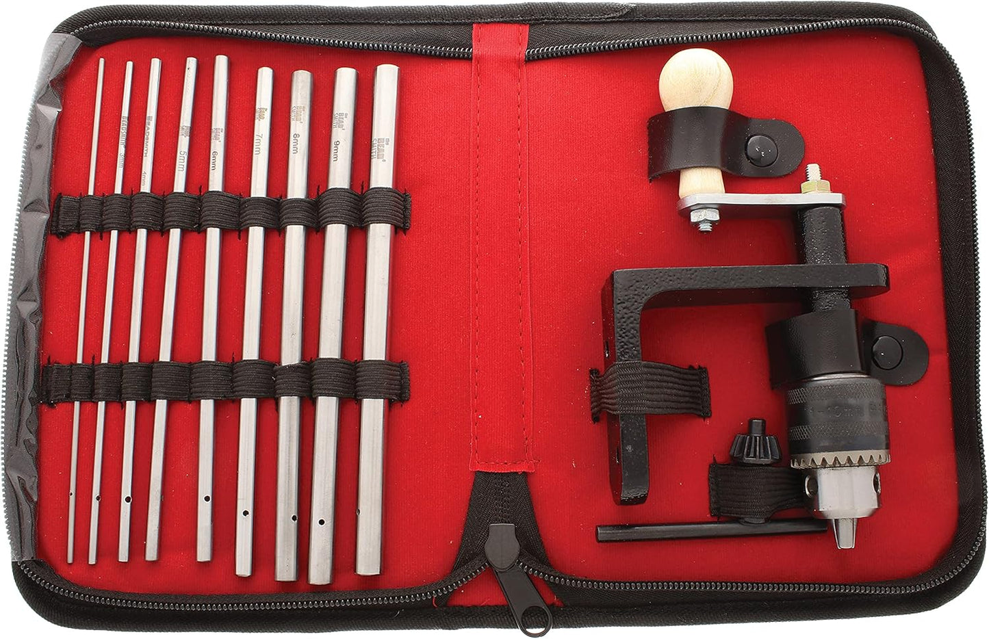 The Beadsmith EZ Coiler Pro – Wire Elements – Includes Mountable Base, 9 Mandrels, Chuck Key, Instructions, and a Storage Case – Create Jump Rings, Coiled Beads, Beaded Coils, and Spirals