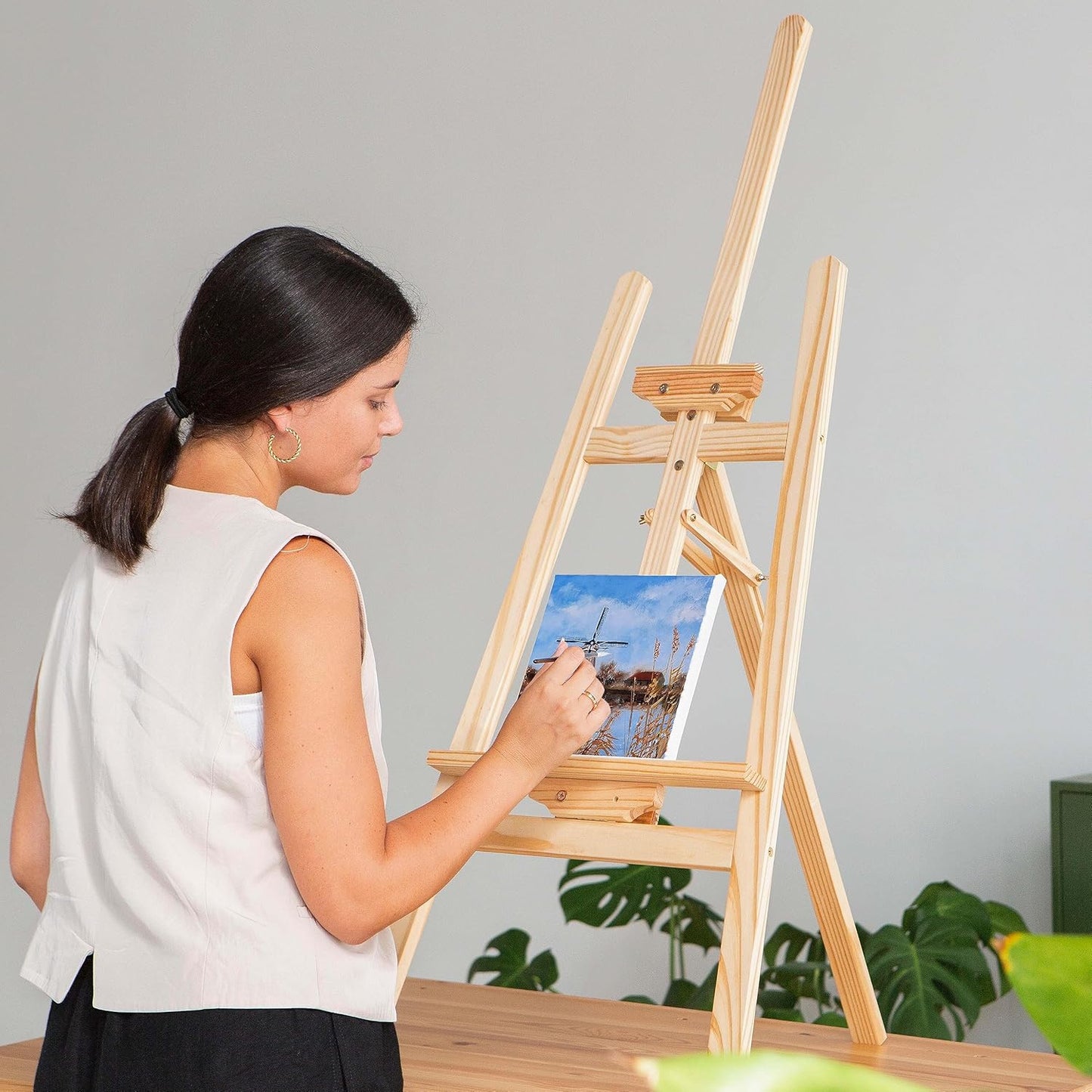 Elan Stretched Canvases 8x8, 6-Pack Canvases for Painting, Painting Canvas Bulk, Stretched Canvas for Adults Blank Canvas for Painting Painting Canvases, Paint Canvases for Painting, Art Canvas