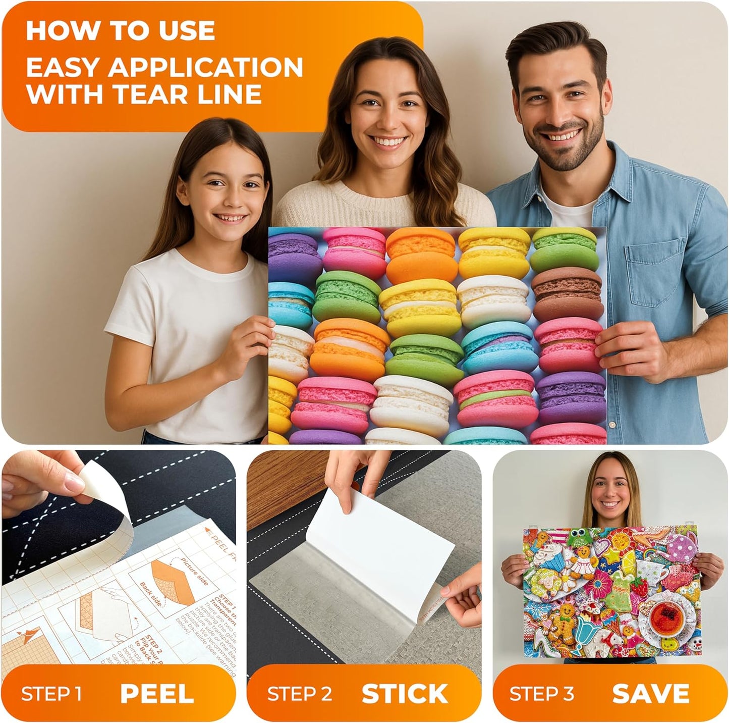 Newverest 24-Pack Puzzle Glue Sheets 10×10″ – Preserve & Display 4 × 1000-Piece Jigsaw Puzzles – Peel & Stick Puzzle Saver with 8 Adhesive Hangers – No Glue, No Mess, Ships Flat, Gift-Ready Box