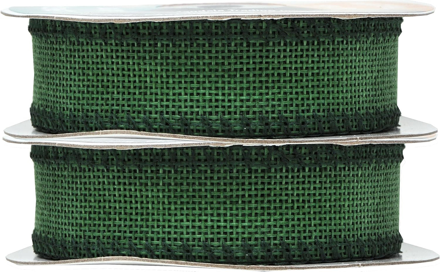 Mandala Crafts Green Burlap Ribbon 1 Inch Wide Jute Ribbons for Crafts - 20 Yds Roll Rustic Burlap Wrap Trim Ribbons for Wreaths Bows Wedding Party Decoration