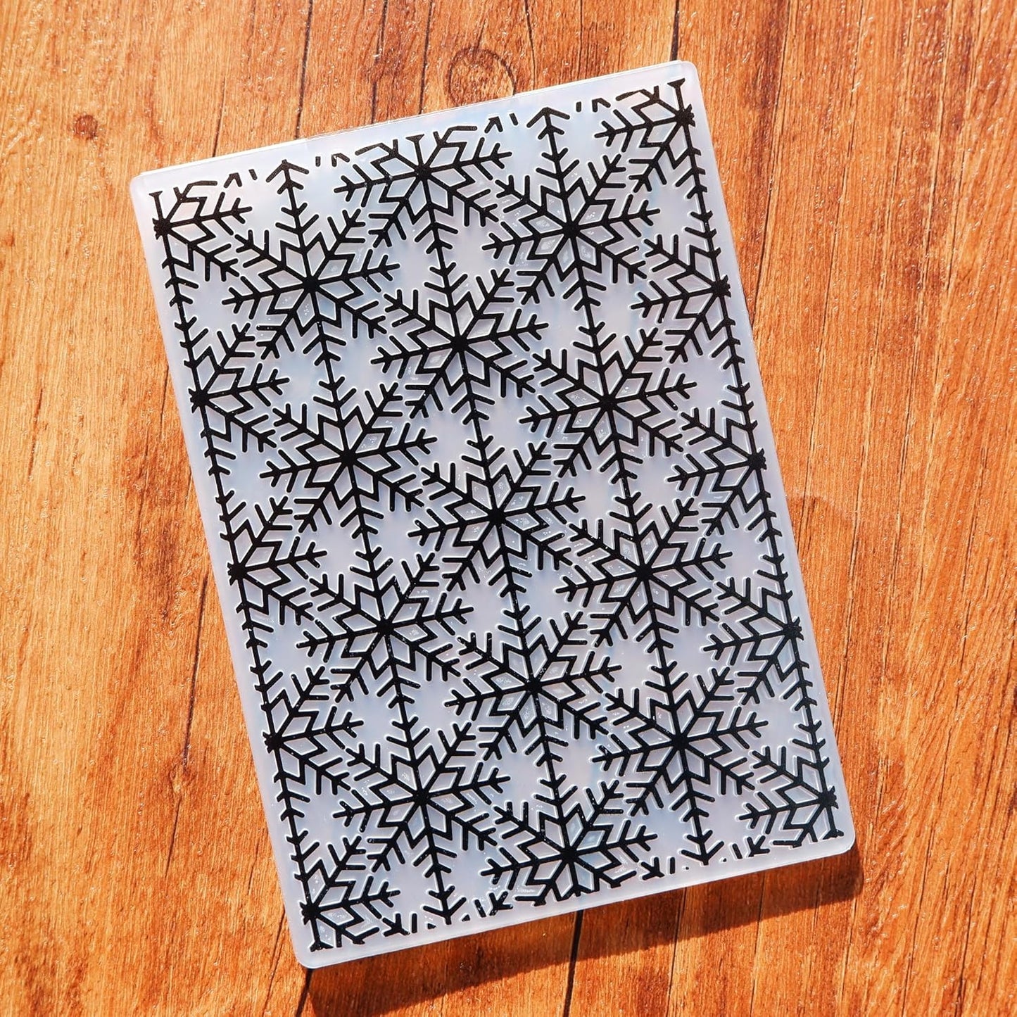 Arbuya Snowflakes Background Plastic Embossing Folders for Card Making Christmas Impression Embossing Folder for Scrapbooking Paper Crafting Home Decoration