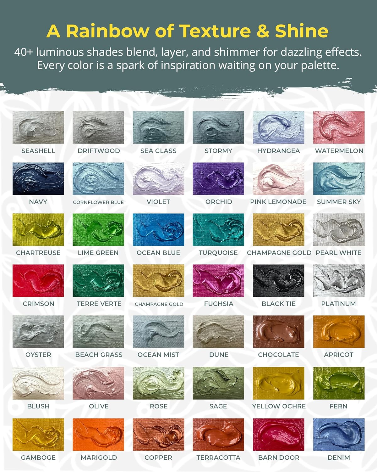 The Crafter's Workshop Stencil Butter - Beach House Acrylic Paint Set - Boutique Metallic Texture Paste for Art, Canvas, Journals, & Cards - 4 x 2oz Jars