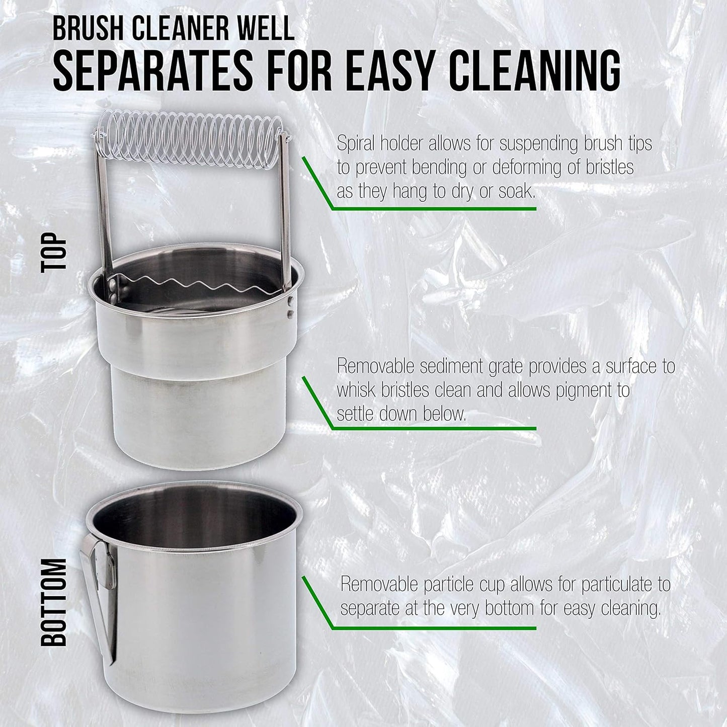 US Art Supply Deluxe Brush Cleaner-Brush Washer with Wash Tank